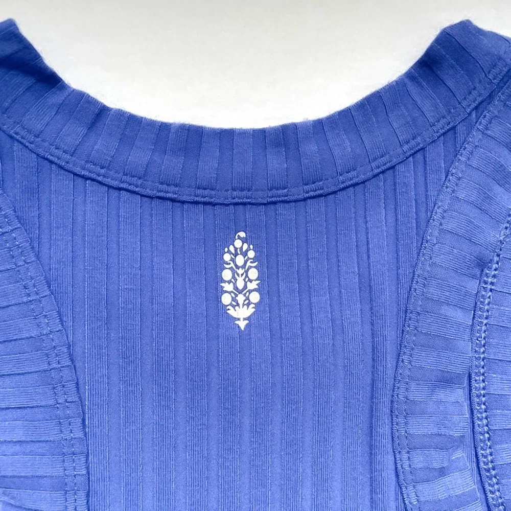 NEW Free People Movement Blissed Out Ribbed Tank Size XS African Violet Blue - Picture 8 of 12